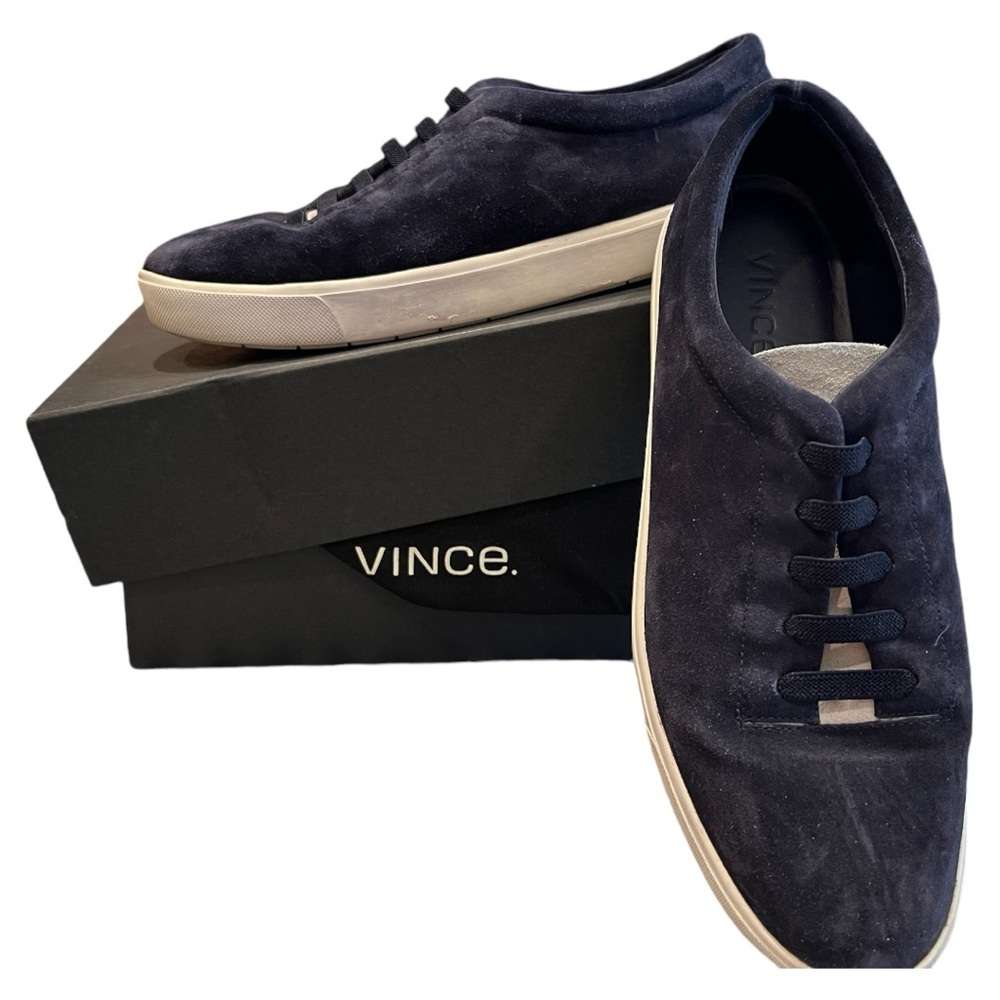 Vince Canyon Navy Suede Sneakers size 8.5